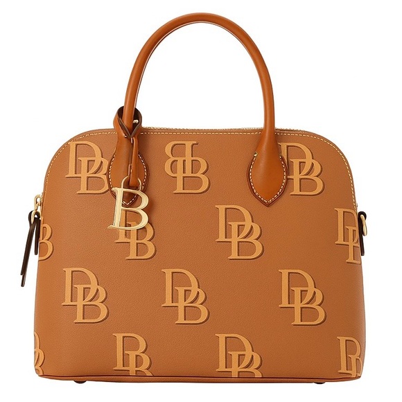 Dooney & Bourke Handbags - 👜 Dooney & Bourke Monogram Large Domed Satchel – Saddle